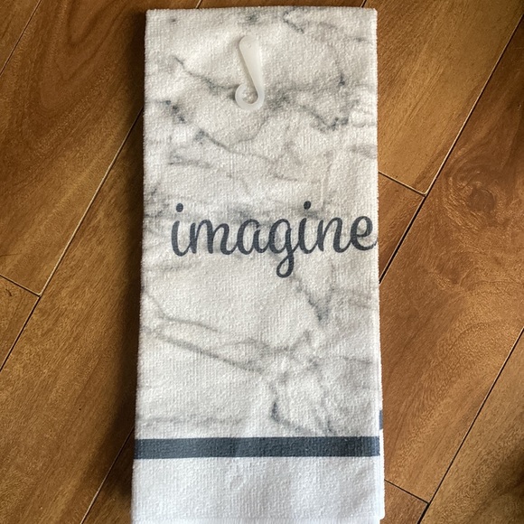 NWT🌟HOME COLLECTION💫 Gray/White Marble Tea Towel | Kitchen Towel - Picture 5 of 5